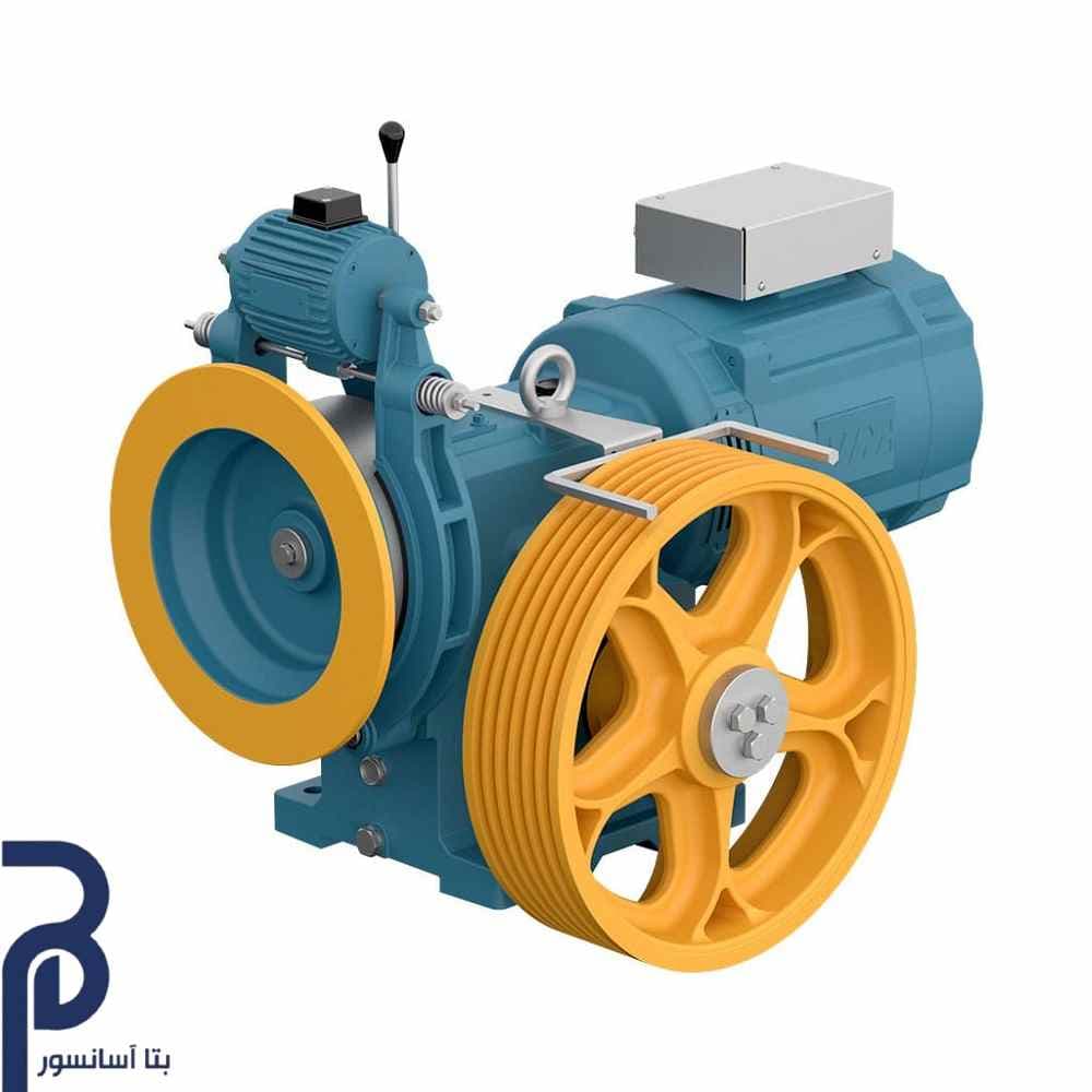 موتور گیربکس آسانسور بهران BL270 تک سرعته (3VF)- توان 13.2KW و سرعت 1.6m/s