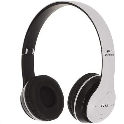 هدفون بی سیم مدل P47-سفید مشکی کد M9735