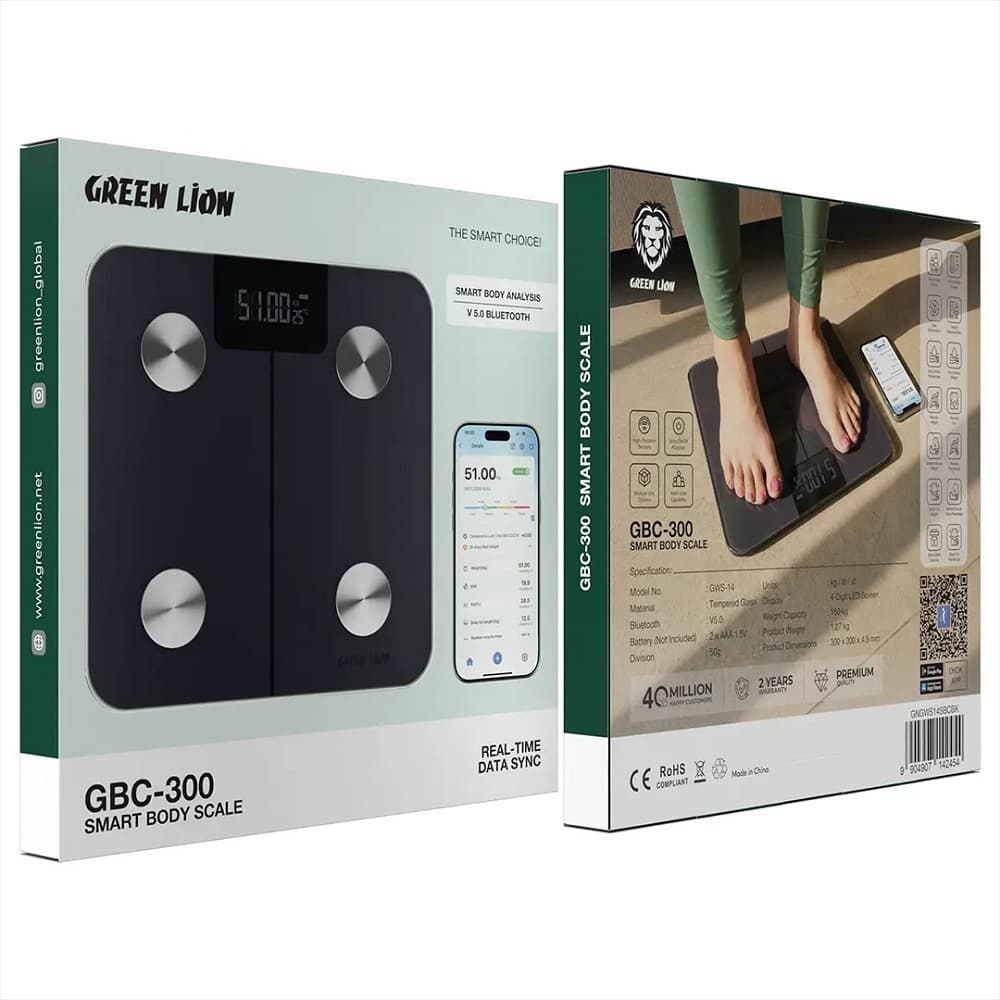 ترازو هوشمند گرین لاین مدل GBC-300 با دقت 50 گرم — تصویر ۴