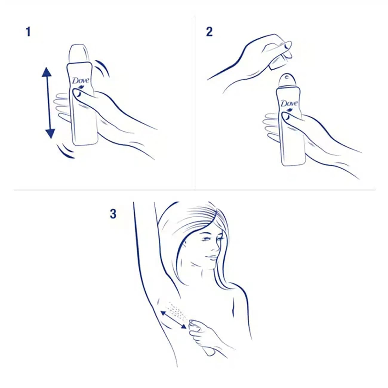اسپری دئودورانت ضد تعریق زنانه داو Dove مدل Original حجم 250ml — تصویر ۷