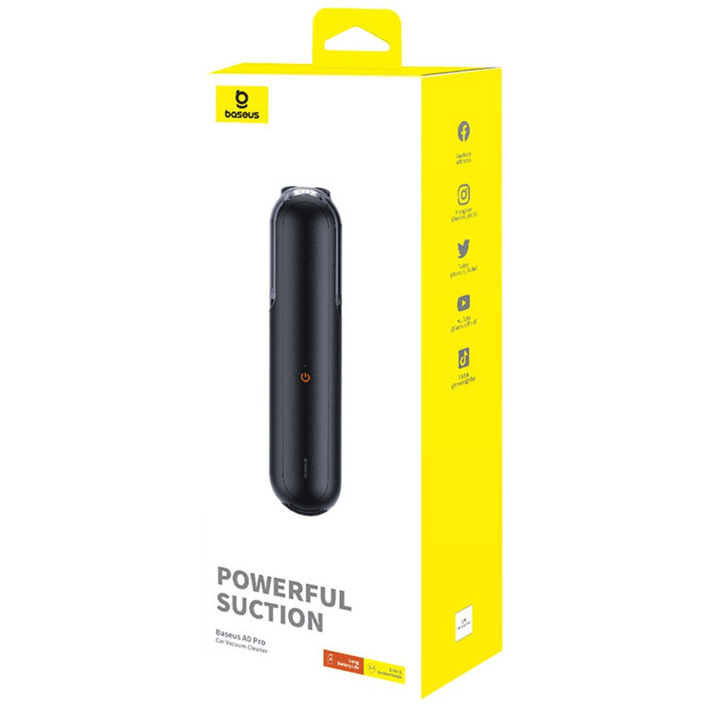 جارو شارژی خودرو بیسوس Baseus Powerful Suction A0 Pro با مکش 4000Pa و باتری 2000mAh — تصویر ۴