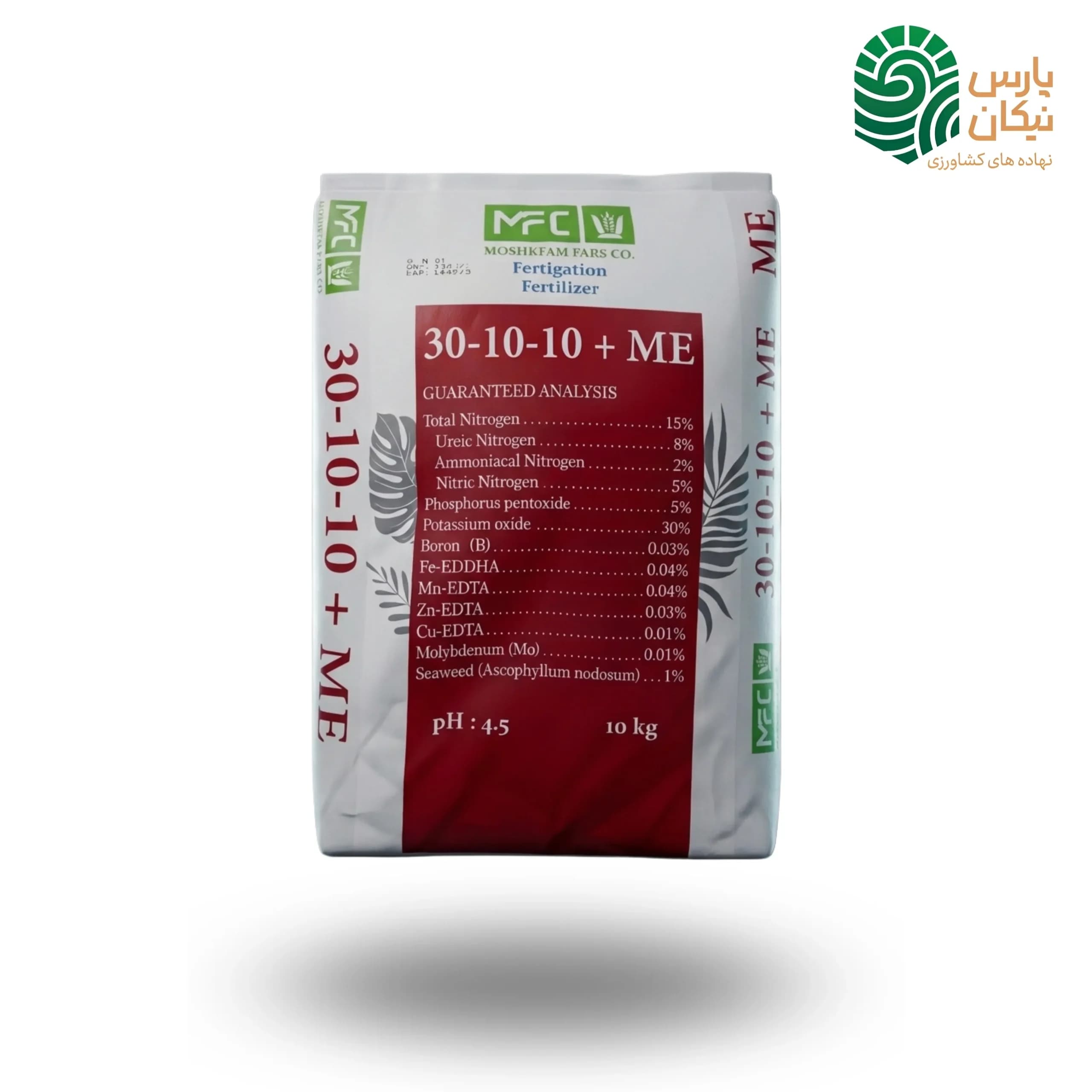 کود 10-10-30 مشکفام 50 کیلوگرم (5 بسته 10 کیلوگرم)