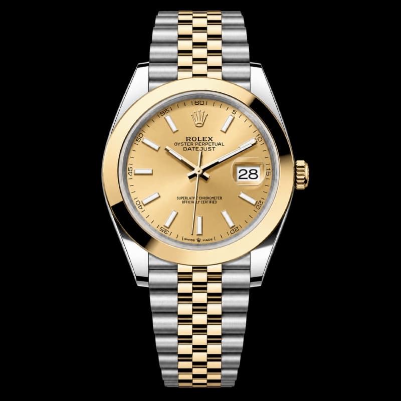 رولکس Datejust 41 شامپاینی دو رنگ | رفرنس M126303-0010