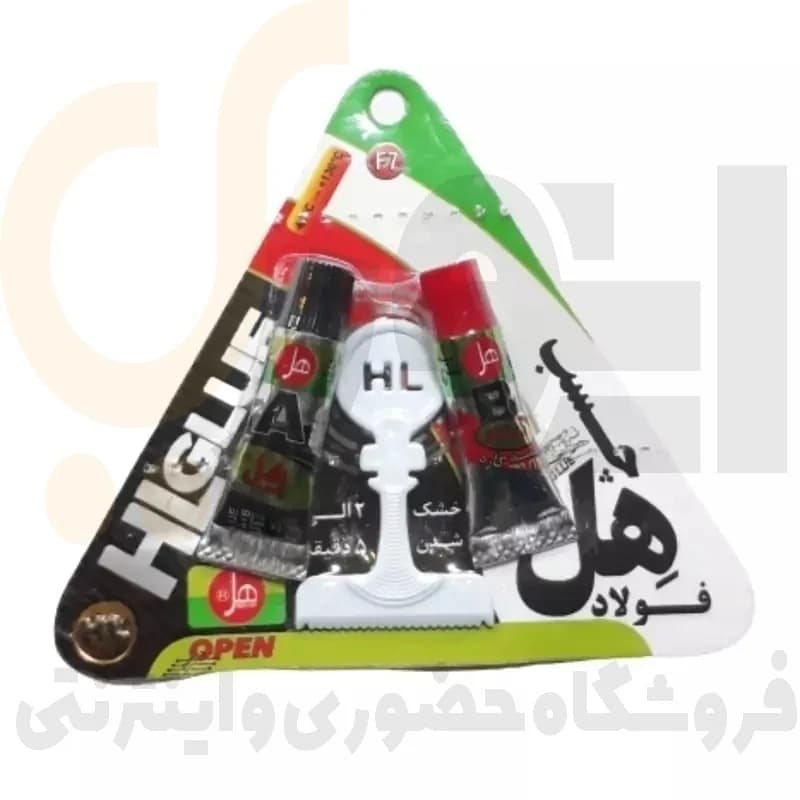چسب دو 2 قلو فولاد حجم 7 میلی لیتر هل | HL GLUE