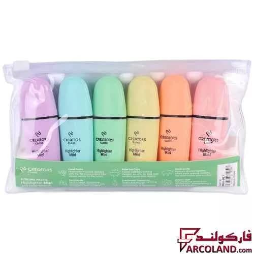 ماژیک هایلایتر پاستیلی مینی کریتورز کلاس Creators Class Lumo Mini-HLP بسته 6 عددی — تصویر ۷