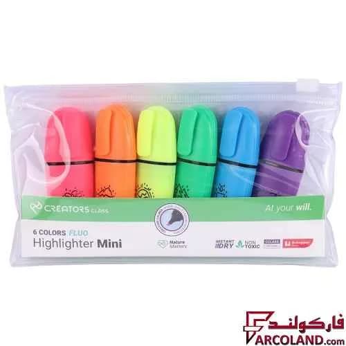 ماژیک هایلایتر مینی کریتورز کلاس Creators Class Lumo Mini-HLF بسته 6 عددی