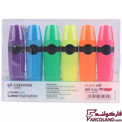 ماژیک هایلایتر لومو کریتورز کلاس Creators Class Lumo HLF-6 بسته 6 عددی — تصویر ۶