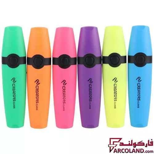 ماژیک هایلایتر لومو کریتورز کلاس Creators Class Lumo HLF-6 بسته 6 عددی — تصویر ۲