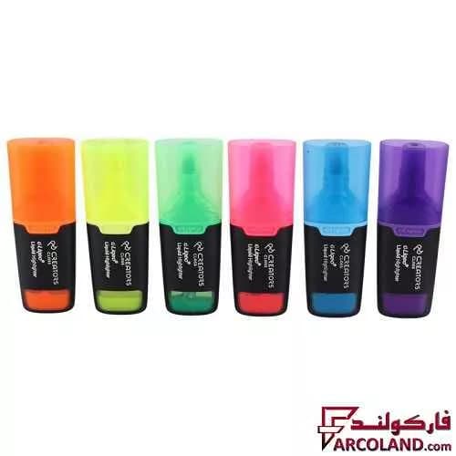ماژیک هایلایتر مایع مینی کریتورز کلاس Creators Class FLUO H-3128B بسته 24 عددی — تصویر ۷