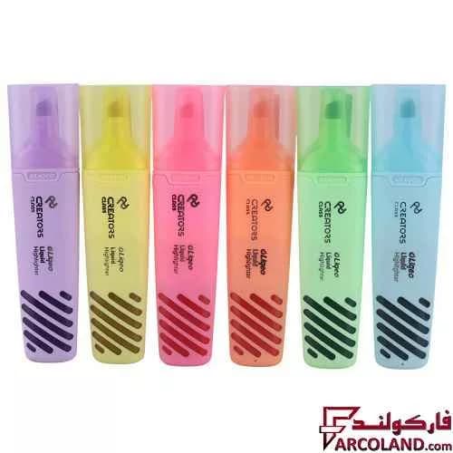 ماژیک هایلایتر مایع پاستیلی کریتورز کلاس Creators Class H-3128 بسته 24 عددی — تصویر ۴