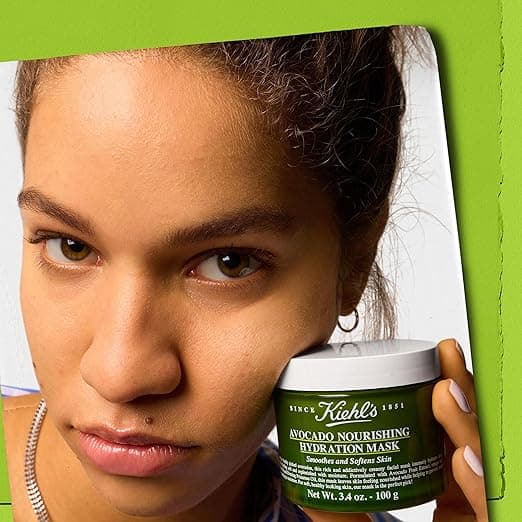ماسک آبرسان ، نرمکننده و تغذیهکننده صورت آووکادو کیلز Kiehl’s Avocado Mask مناسب برای پوست خشک وزن 100 گرم — تصویر ۵