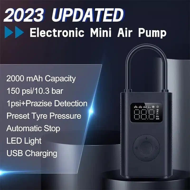 کمپرسور باد شارژی ۱۵۰ PSI شیائومی مدل Portable Electric Air Compressor 2 — تصویر ۳