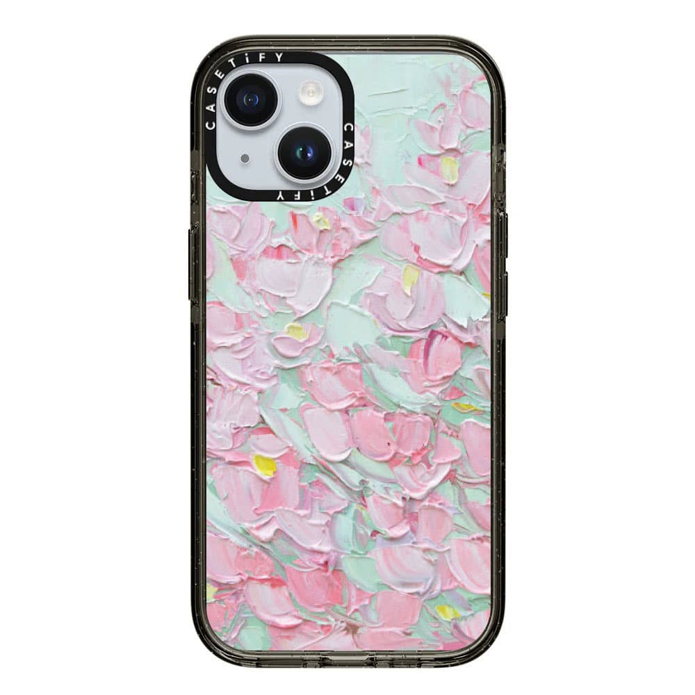 قاب شفاف چاپی سفارشی (کد 0154) مدل گل لاله صورتی رنگ روغن مناسب برای گوشی موبایل سامسونگ Galaxy A06 / A10S / A12 / A13 / A14 / A15 / A16 / A20 / A21S / A22 4G / A22 5G / A23 / A24 / A30 / A30S / A31 / — تصویر ۲