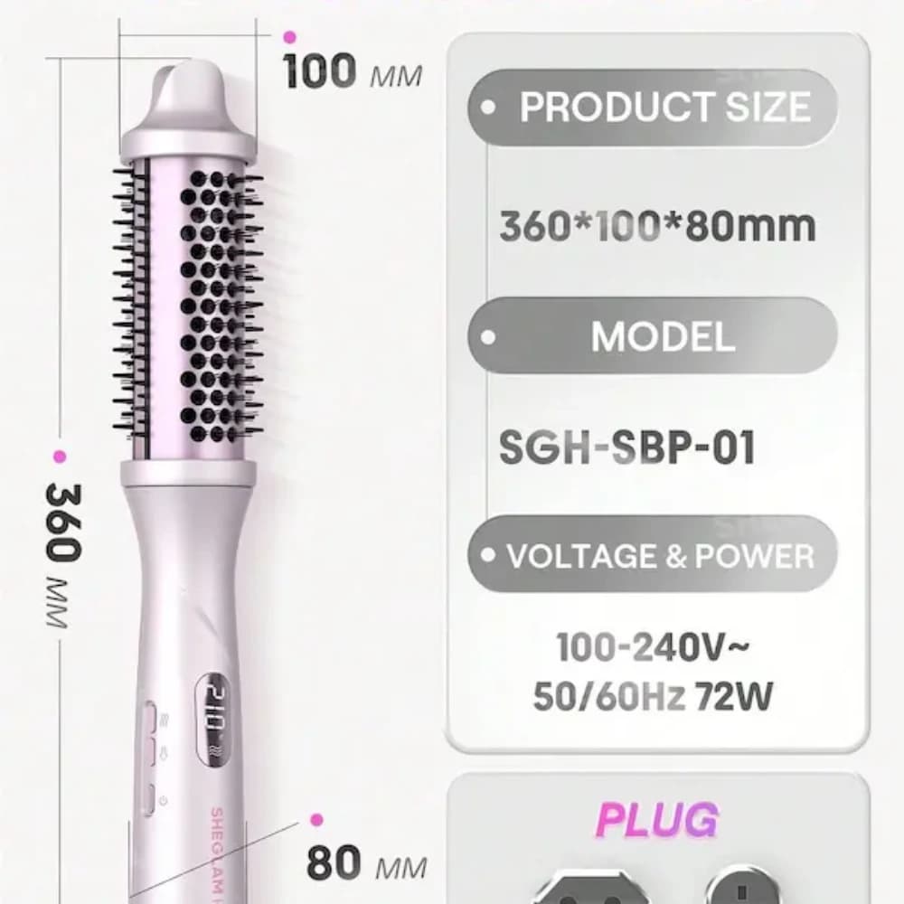 سشوار برس دار شیگلم هیر مدل Hydra Shot Steam Blowout Brush — تصویر ۷