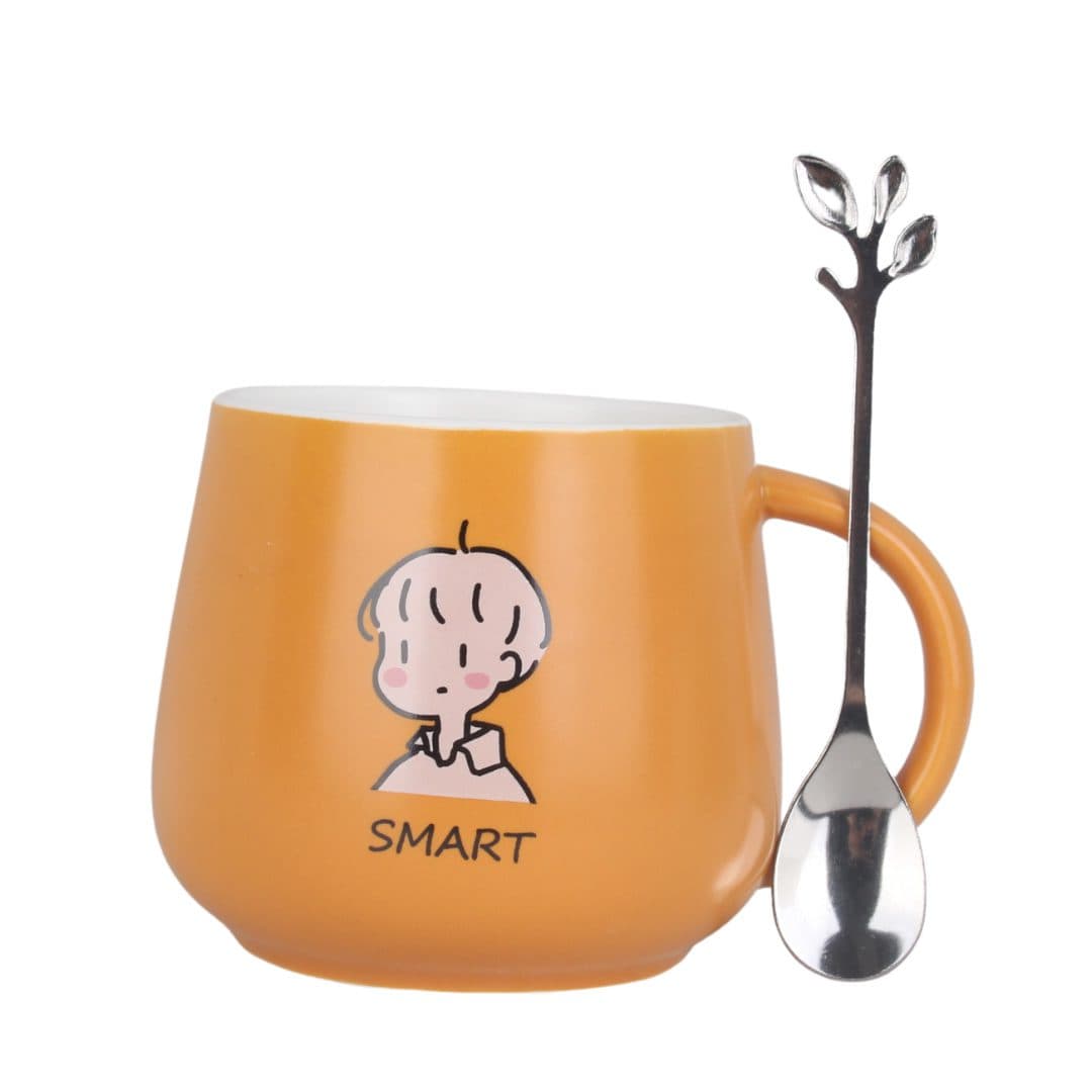 ماگ خمره ای طرح پسر به همراه قاشق کد 4216