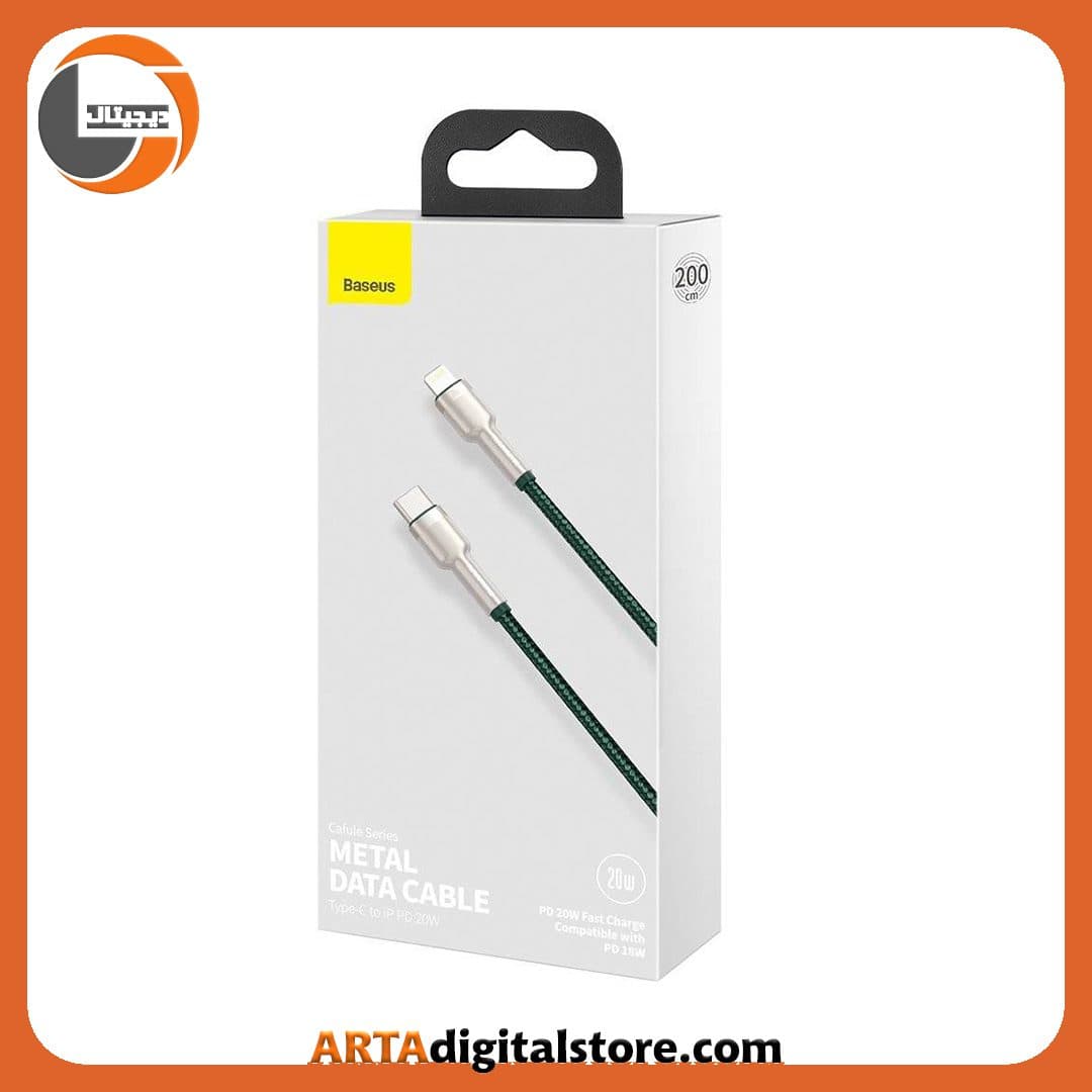 کابل فست شارژ Type-C to Type-C Cable Baseus Cat JK-D01 2M Black Silver — تصویر ۲