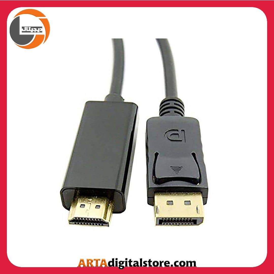 کابل وی نت Display To HDMI Cable V-Net Black طول 1.5m — تصویر ۴