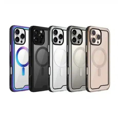 قاب KDOO مگ سیف مدل Mag Ares sport مناسب برای iphone 16 pro | رنگ نقره ای — تصویر ۲