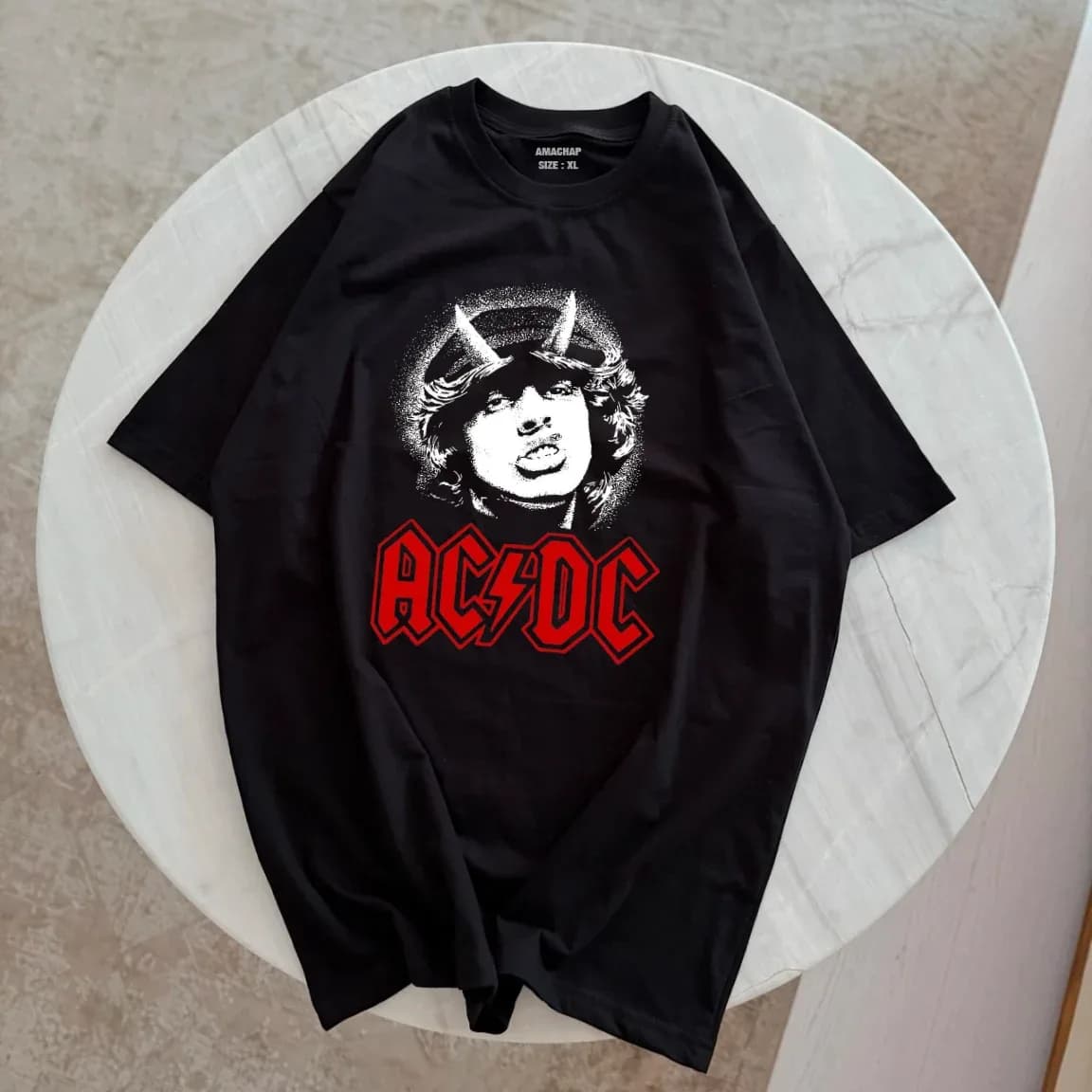 تیشرت طرح AC DC مدل Angus Young
