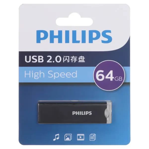 فلش مموری فیلیپس Philips FM10UA ظرفیت 64 گیگابایت USB 2.0 — تصویر ۲