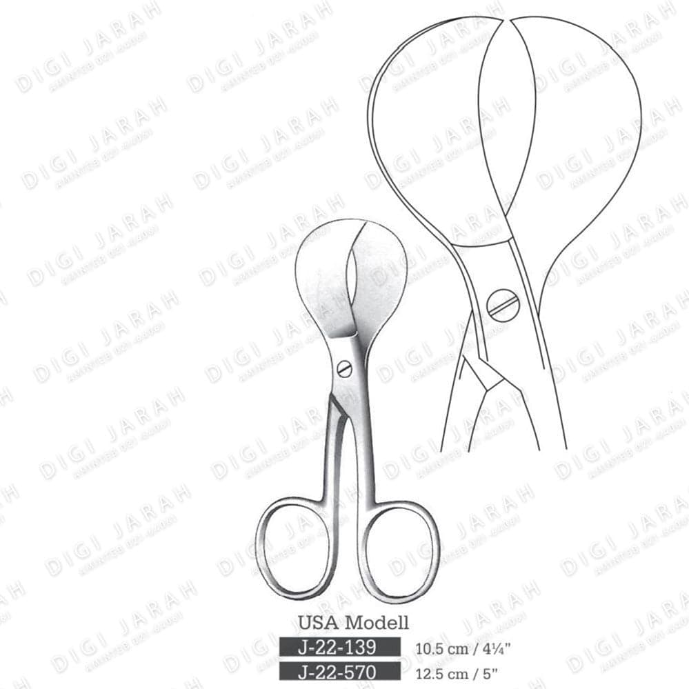 قیچی بند ناف J-22-139 surgicon 10/5cm
