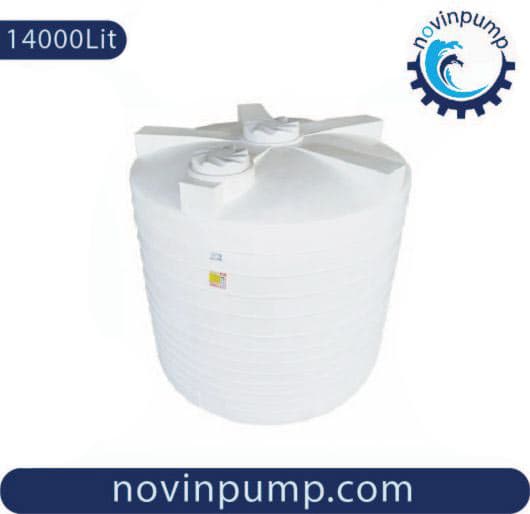 تانکر 14000 لیتری پلاستیکی عمودی سه لایه آنتی باکتریال هیدروفوب — تصویر ۳