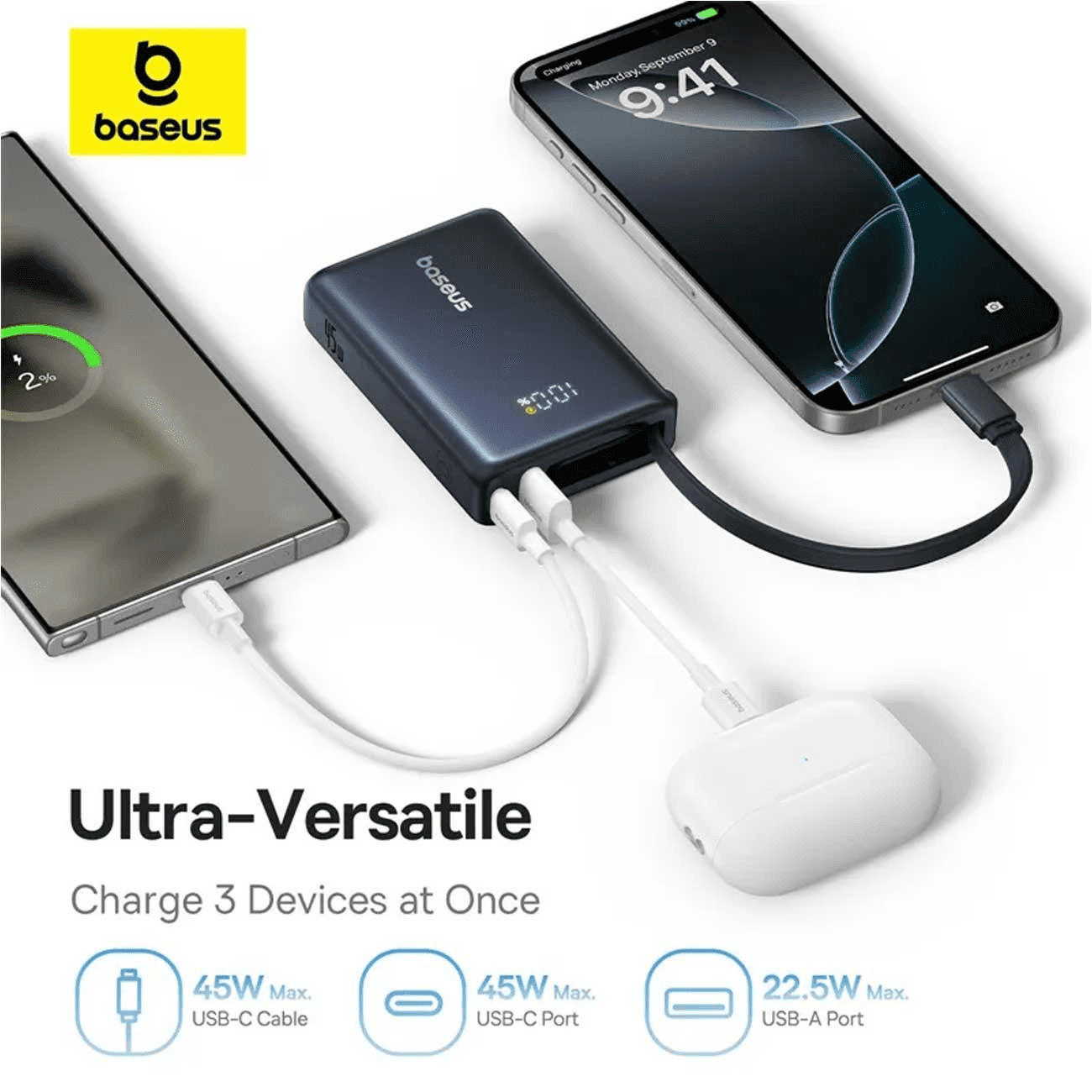 پاوبانک 45 وات 10000 با کابل تایپ سی بیسوس Baseus PicoGo Power Bank PPPG-1W45C — تصویر ۶
