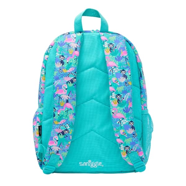 کوله پشتی Smiggle طرح فلامینگو سبز آبی — تصویر ۲