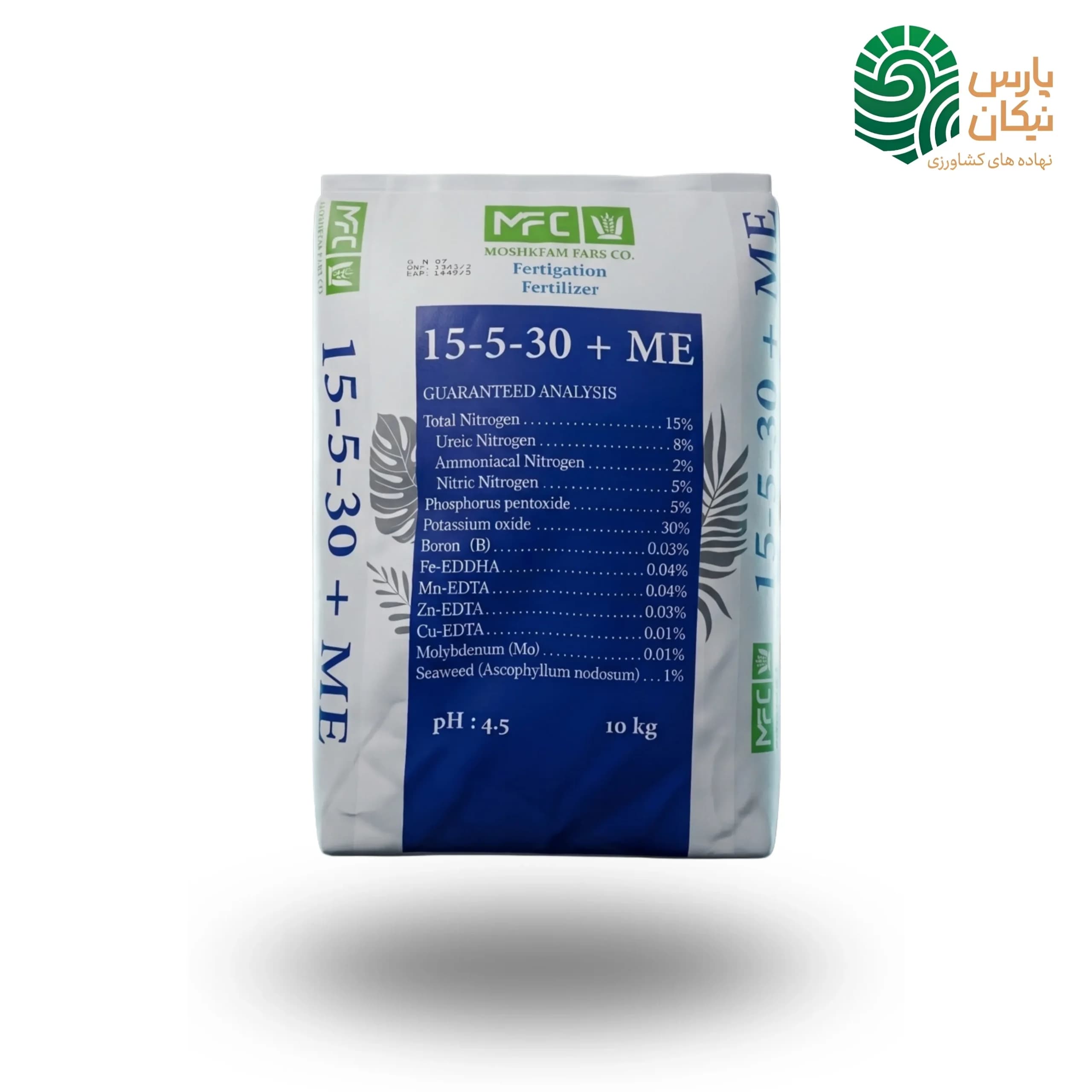 کود 30 5 15 مشکفام 50 کیلوگرم (5 بسته 10 کیلوگرم)