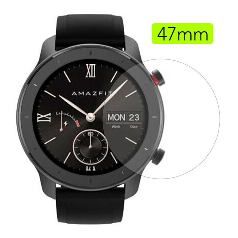 محافظ صفحه نمایش(گلس) ساعت هوشمند amazfit gtr 47 — تصویر ۳