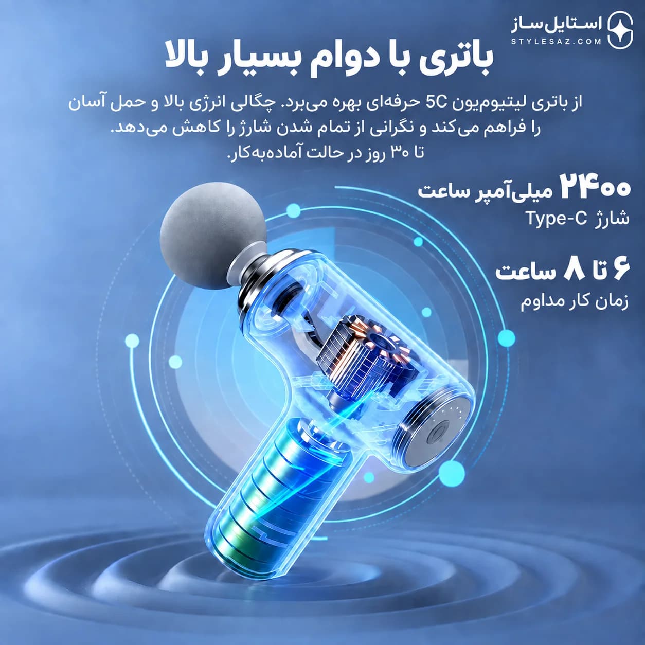 ماساژور تفنگی مینی MG-203 — تصویر ۳