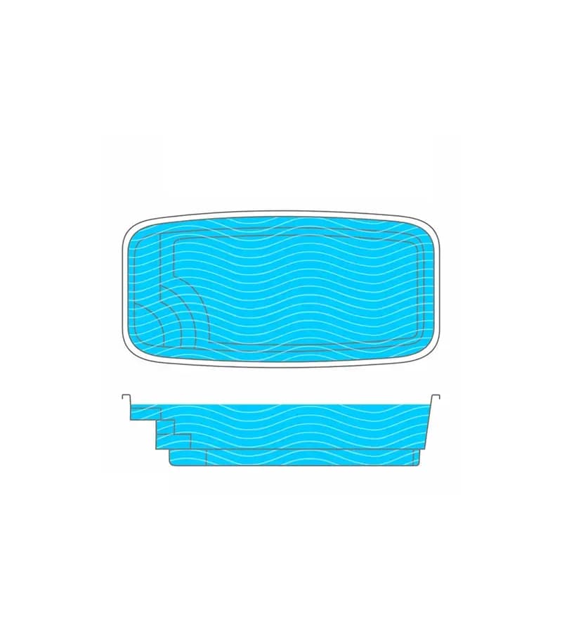 استخر فایبرگلاس پیش ساخته (Swim Plus) مگاپول مدل نیل — تصویر ۲