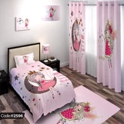 سرویس کامل اتاق خواب کودک(تخت عرض120 )طرح دختر ماه سوار بروا گالری با کیفیت عالی — تصویر ۲