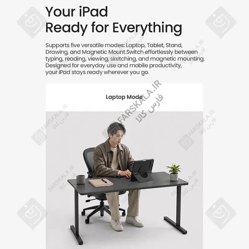 کیف کلاسوری نیلکین با کیبورد بلوتوث Bumper Combo تبلت اپل iPad Air 4 — تصویر ۶