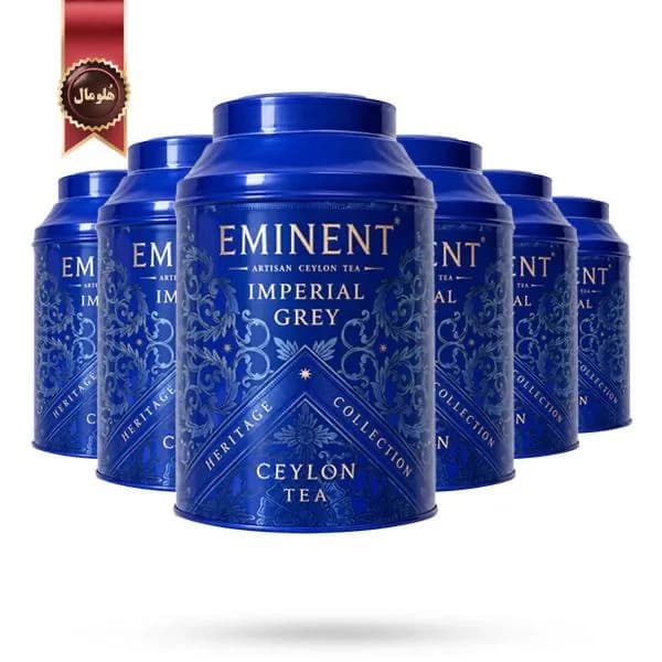 6 عدد چای سیاه سیلان امیننت Eminent مدل ارل گری امپراتوری Imperial Grey وزن 150 گرم (اورجینال)