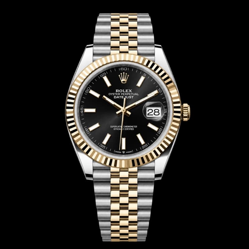 رولکس Datejust 41 مشکی دو رنگ | رفرنس M126333-0014