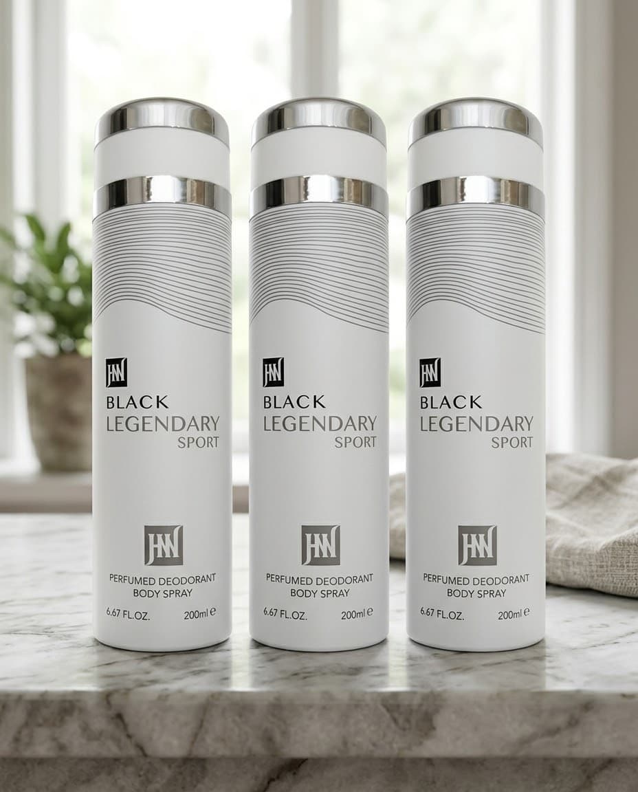 اسپری بدن و دئودورانت مردانه جانوین جکوینز مدل BLACK LEGENDARY SPORT اورجینال وارداتی — تصویر ۵