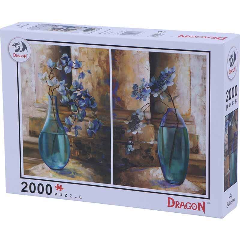 پازل 2000 تکه دراگون طرح گلدان آبی