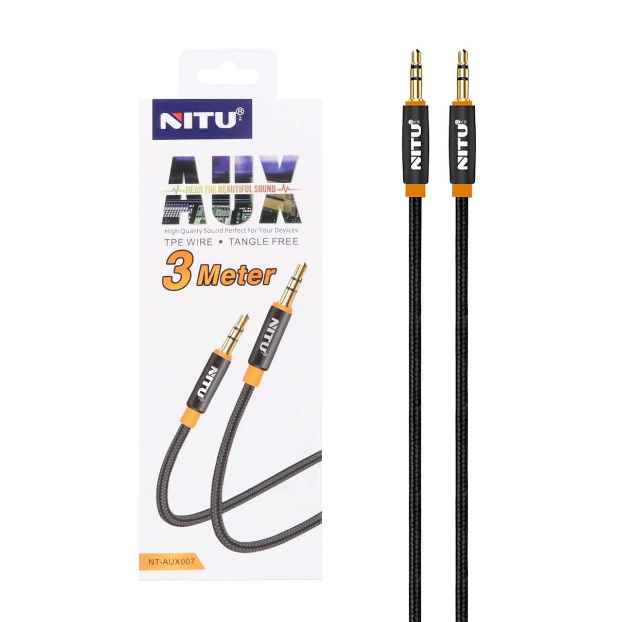 کابل 3 متری Nitu Aux مدل NT- Aux007