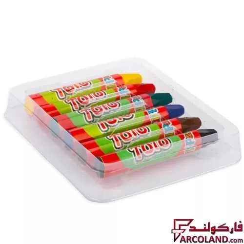 پاستل روغنی 6 رنگ توتو جعبه مقوایی کد Toto 1095 — تصویر ۲