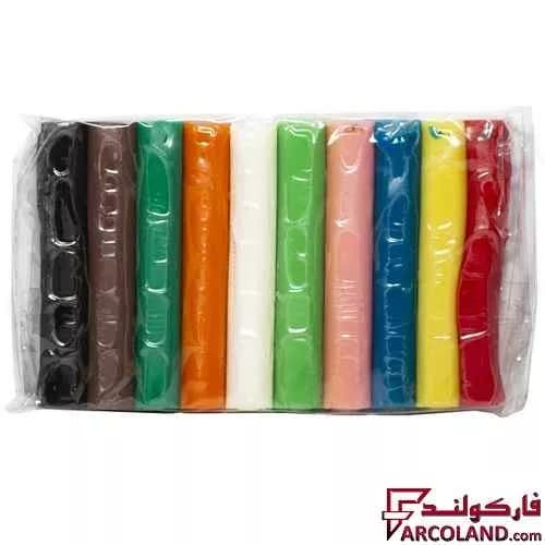 خمیر بازی 10 رنگ توتو جعبه مقوایی کد Toto 1102 — تصویر ۲