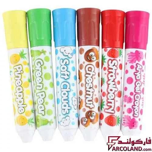 ژل کرایون 6 رنگ آریا مدل 9020 Aria — تصویر ۲