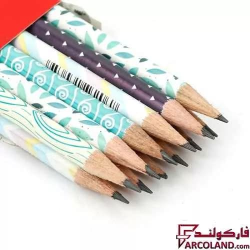 مداد مشکی طرح دار آریا مدل Arya 3043 بسته 12 عددی — تصویر ۲