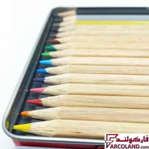 مداد رنگی 3+12 رنگ آریا جعبه فلزی کد Arya 3021 — تصویر ۵