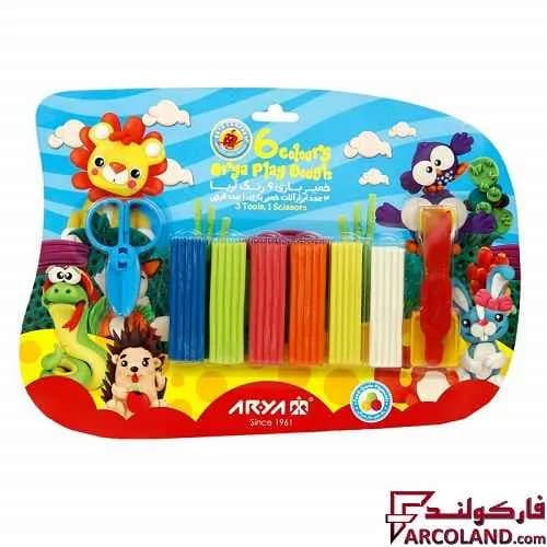 خمیر بازی 6 رنگ وکیومی آریا مدل Arya 1024