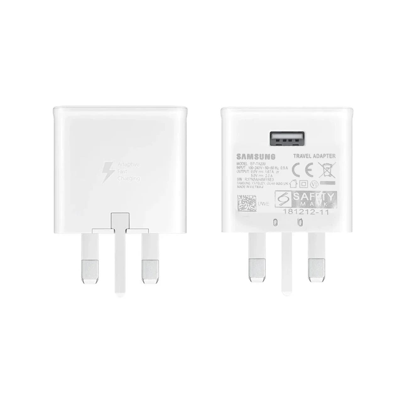 شارژر دیواری سه پین PD و فست تک پورت SAMSUNG مدل EP-TA200 S10 – سفید – بدون پک (گارانتی 6 ماهه نیکان همراه) — تصویر ۷