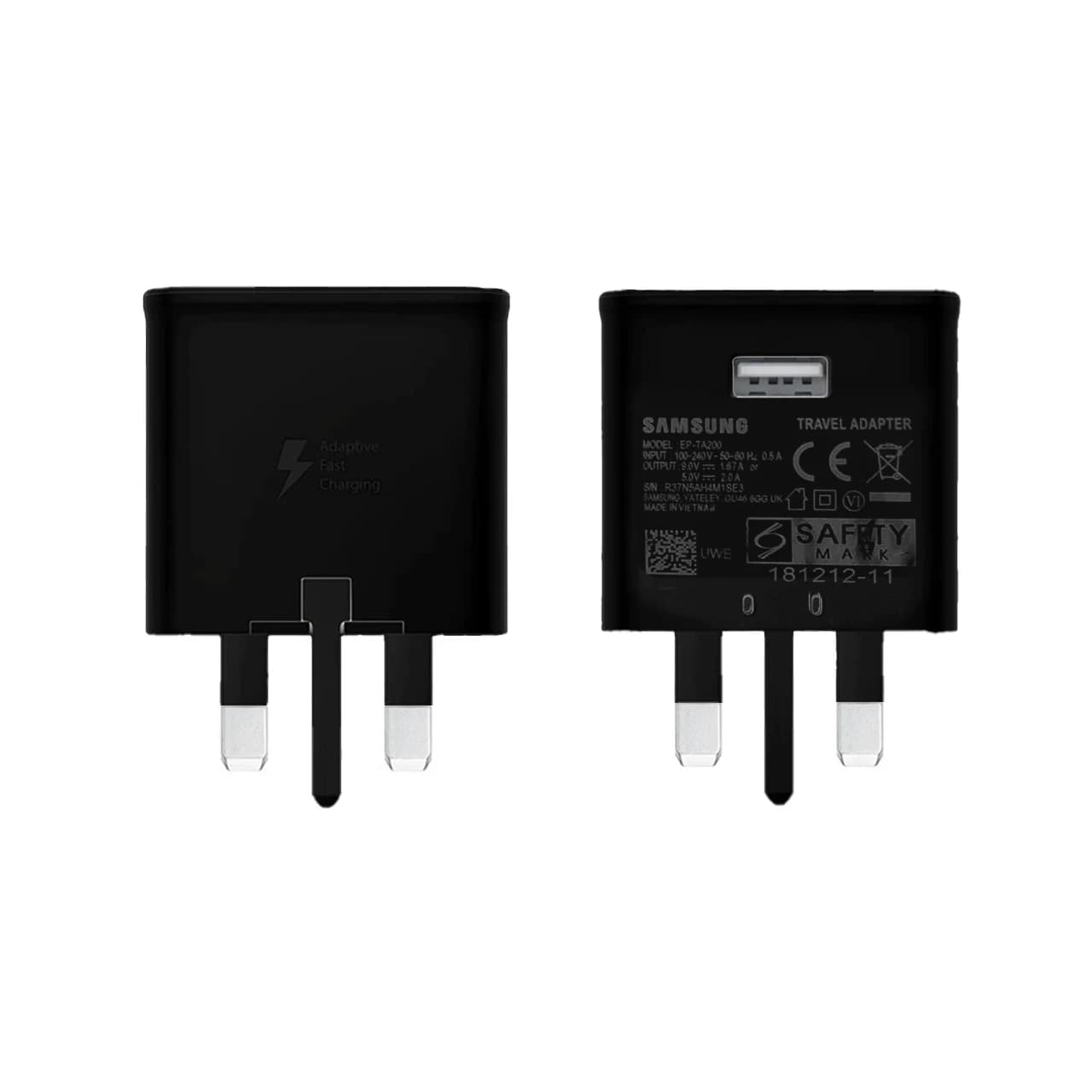 شارژر دیواری سه پین PD و فست تک پورت SAMSUNG مدل EP-TA200 S10 – سفید – بدون پک (گارانتی 6 ماهه نیکان همراه) — تصویر ۴