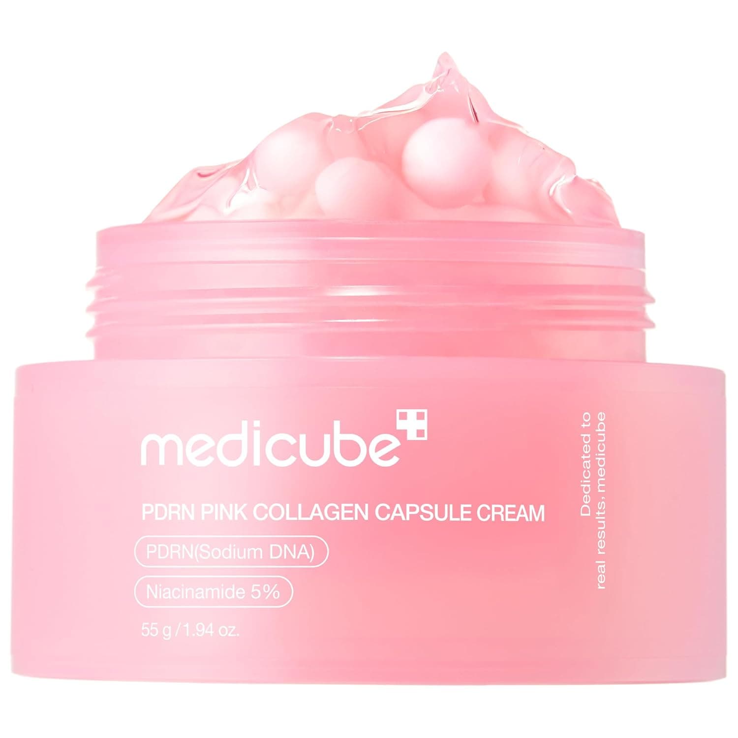 کرم کپسولی روشن کننده و ضد چروک کلاژن و PDRN مدیکیوب medicube Salmon DNA PDRN Pink Collagen Capsule Cream مناسب انواع پوست وزن 55 گرم