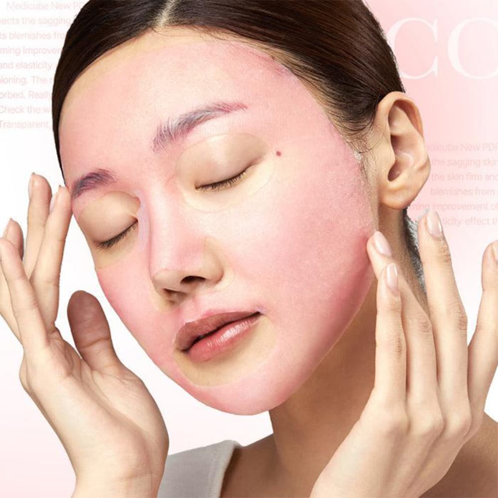ماسک ورقه ای بازسازی و درخشان کننده پوست مدیکیوب Medicube pdrn pink vita coating mask مناسب انواع پوست — تصویر ۳