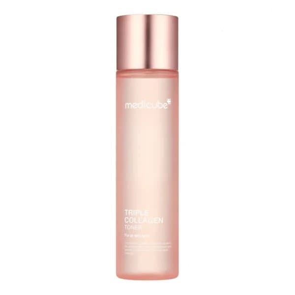 تونر آبرسان،ضدچروک وروشن کننده صورت مدیکیوب Medicube Triple Collagen Toner مناسب برای انواع پوست حجم 140 میلی لیتر
